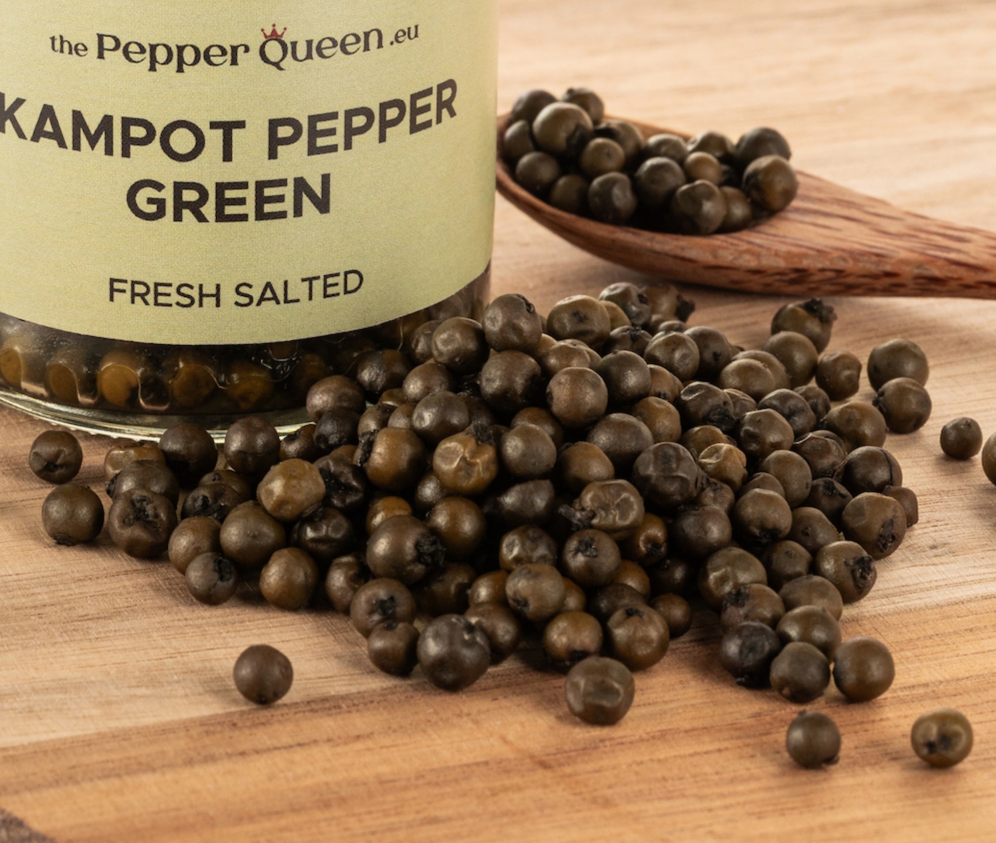 Žalieji Kampoto pipirai žirneliais | Šviežiai sūdyti 40g