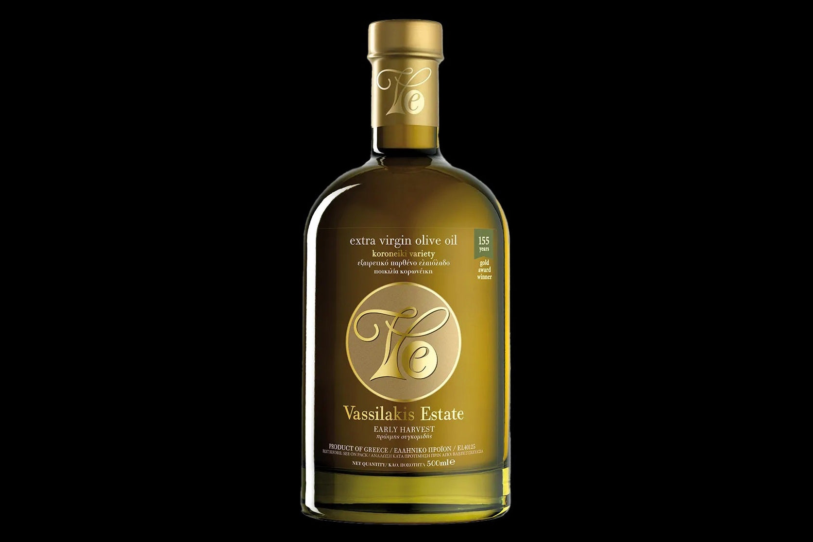 Alyvuogių aliejus "Vassilakis Estate" | Ankstyvo Derliaus | Premium Extra Virgin 500ml