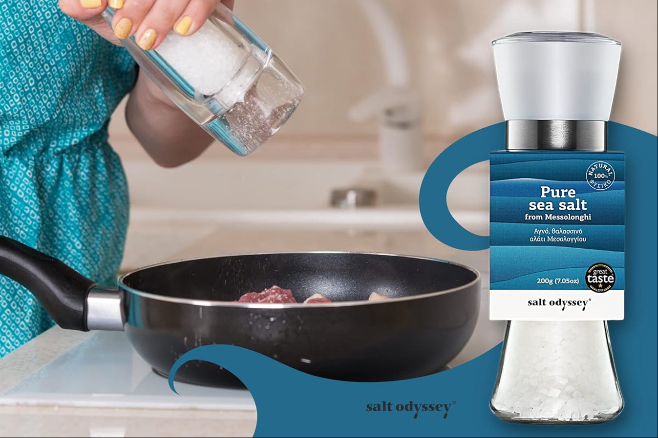 Jūros druska malūnėlyje "Messolonghi" 190g