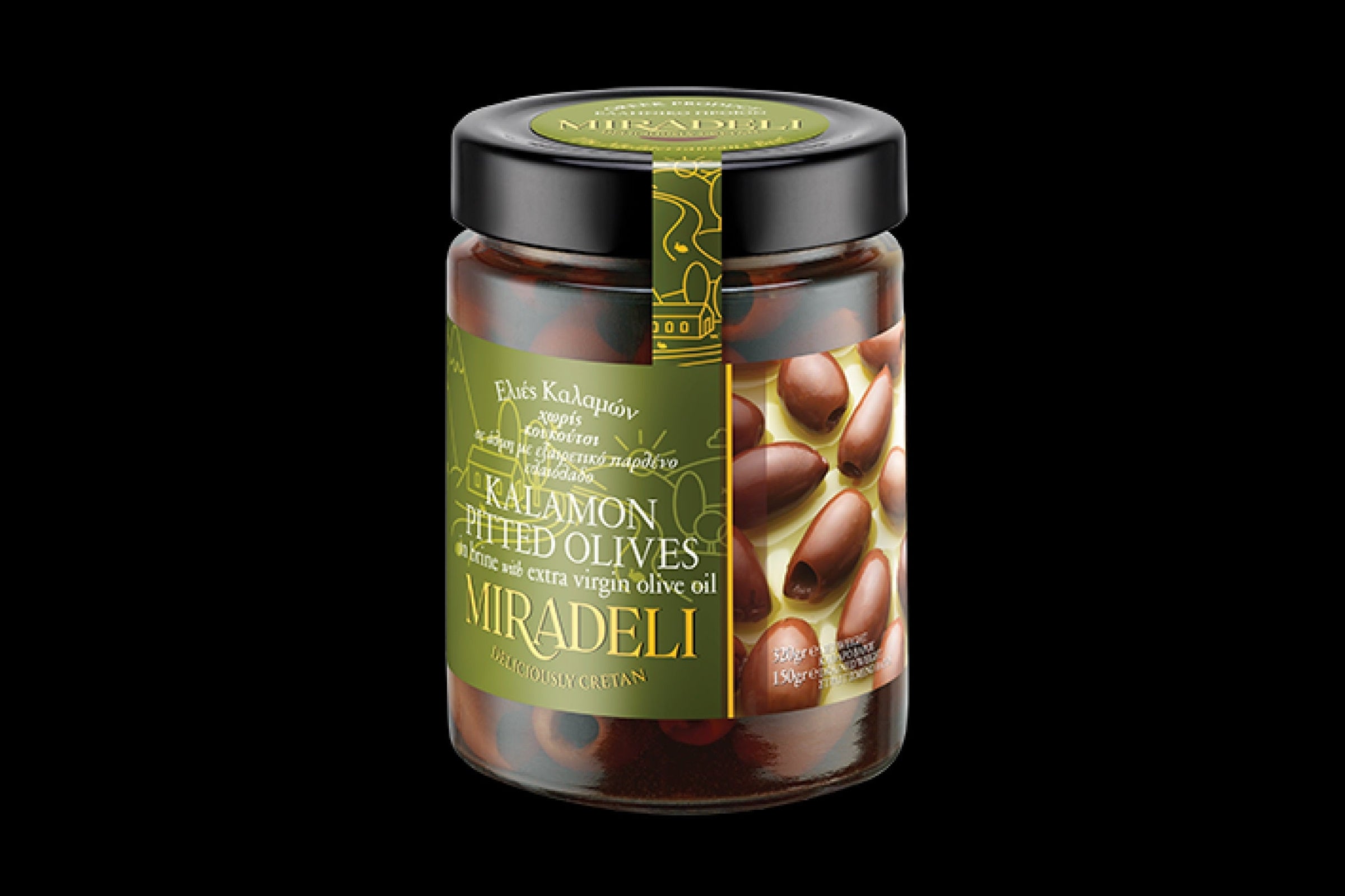 Kalamon alyvuogės be kauliukų „Vassilakis Estate“ | Marinuotos sūryme 320g