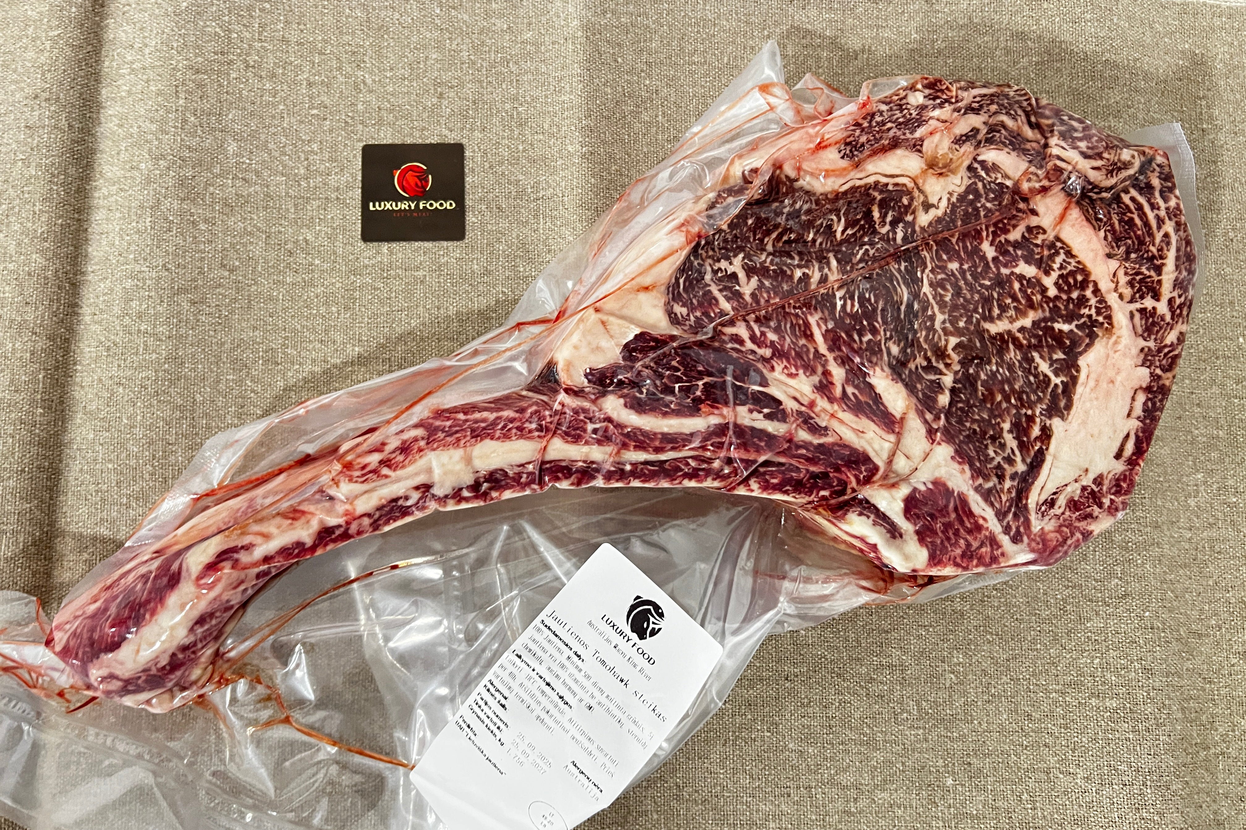 King River WAGYU Jautiena | BMS 5-7 „Tomahawk“ Steikas