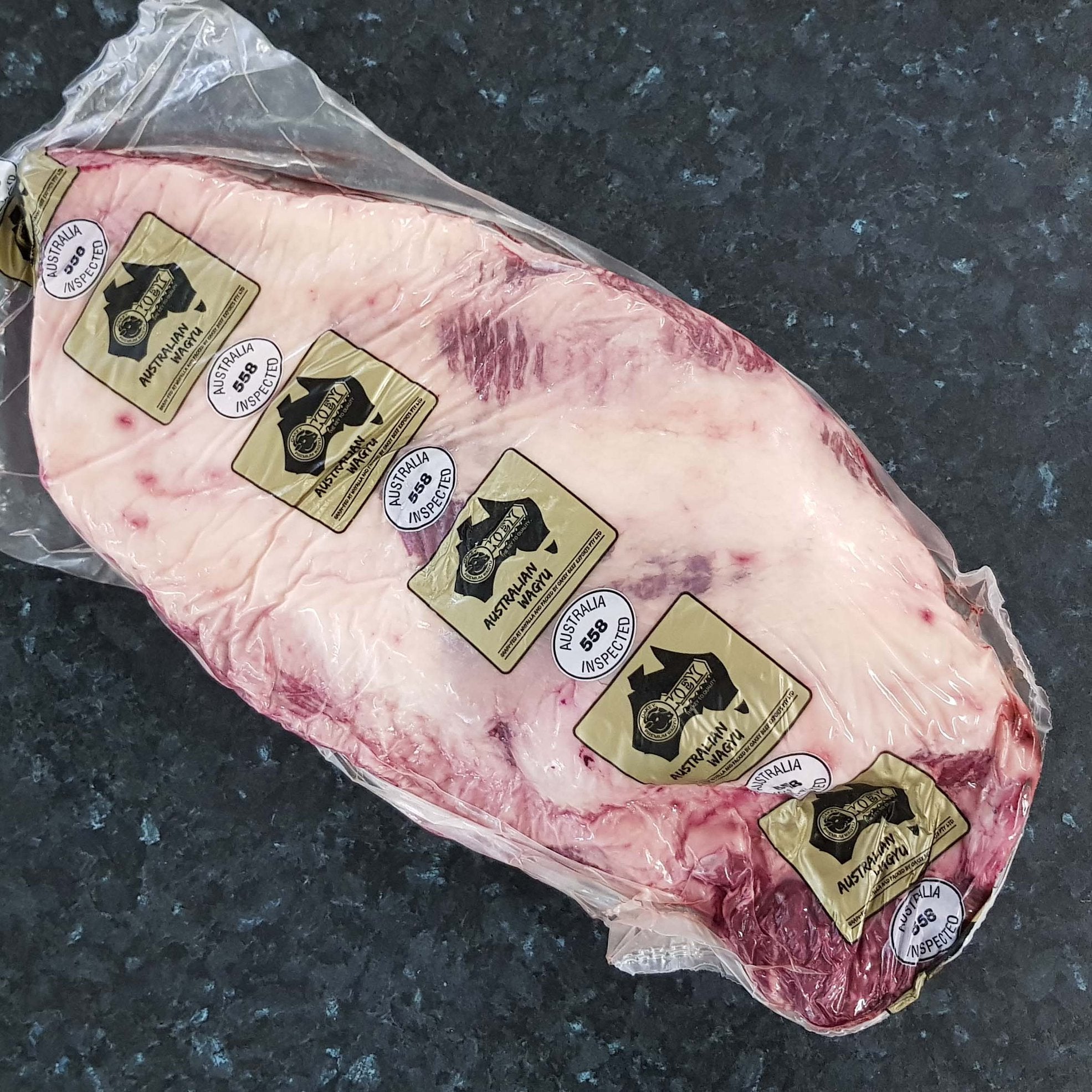 Oakey WAGYU Jautiena | Premium 350d maitinta grūdais „Brisket“ Krūtininė