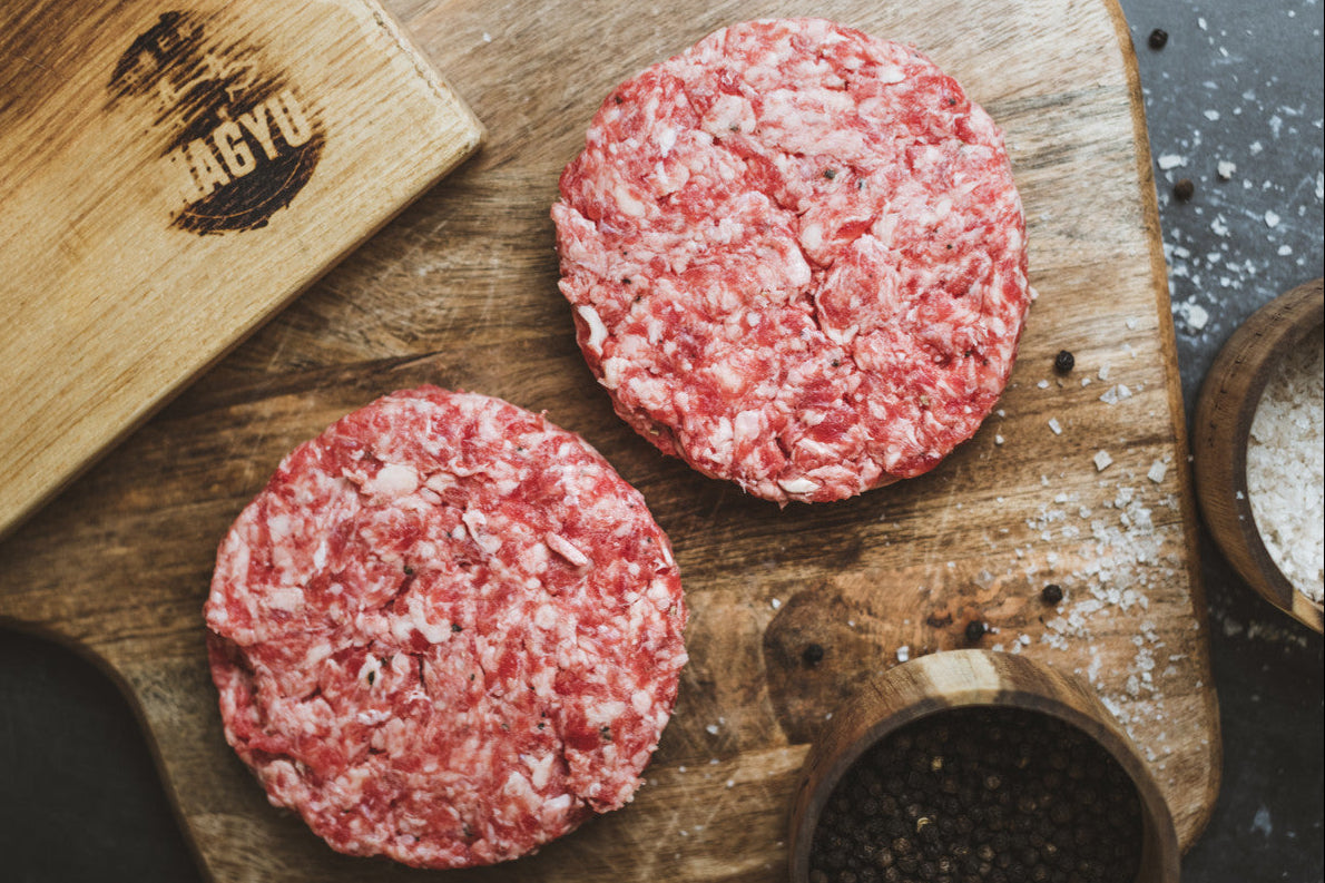 Australijos WAGYU jautienos mėsainiai | Maitinta grūdais HALAL (4 x 180g)