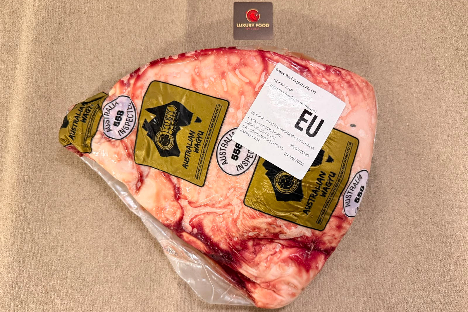 OAKEY Wagyu Jautiena | Premium 350d maitinta grūdais „Picanha“ Pikanija