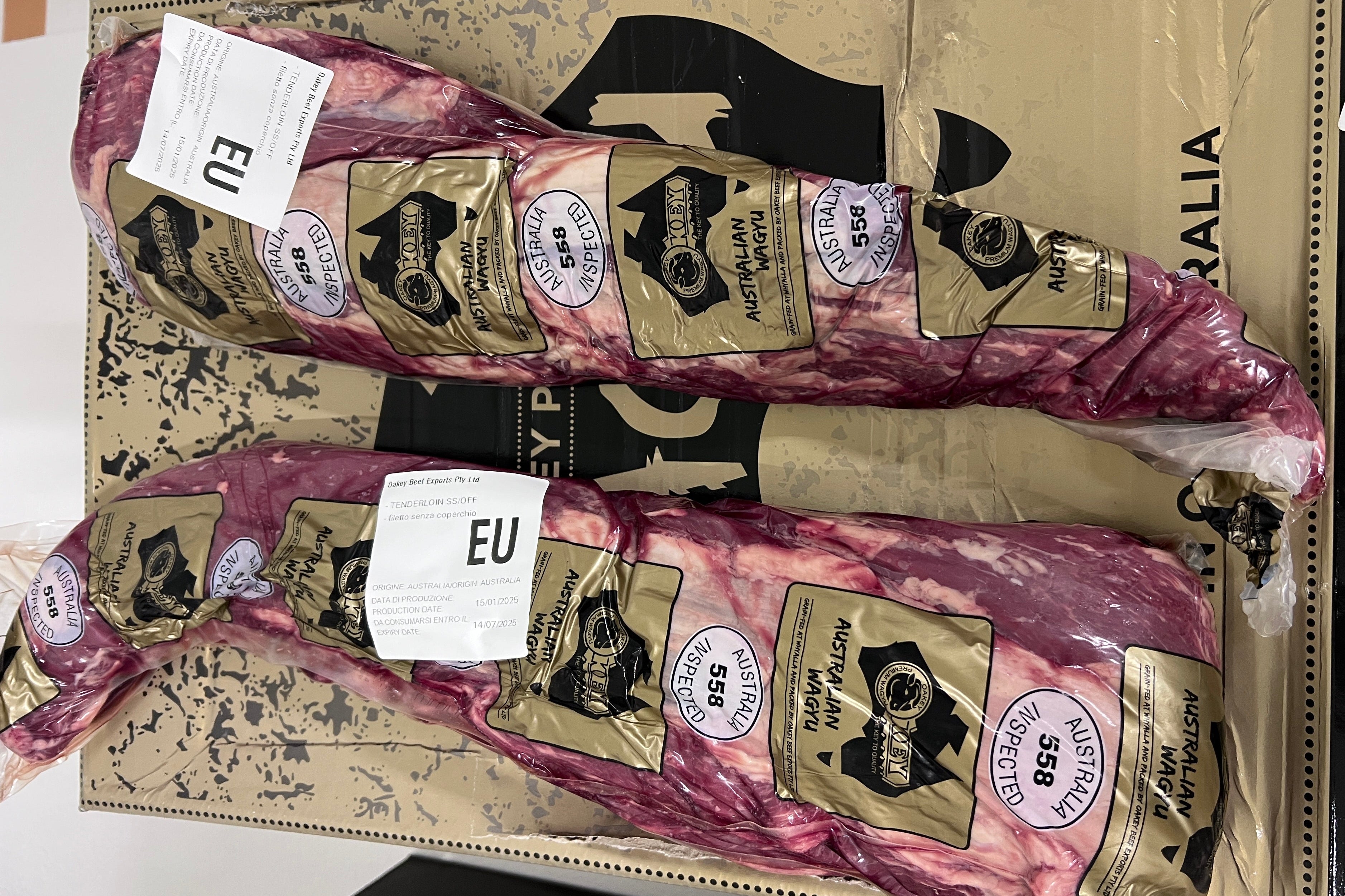 OAKEY Wagyu Jautiena | Premium 350d grūdų mityba „Tenderloin“ Išpjova