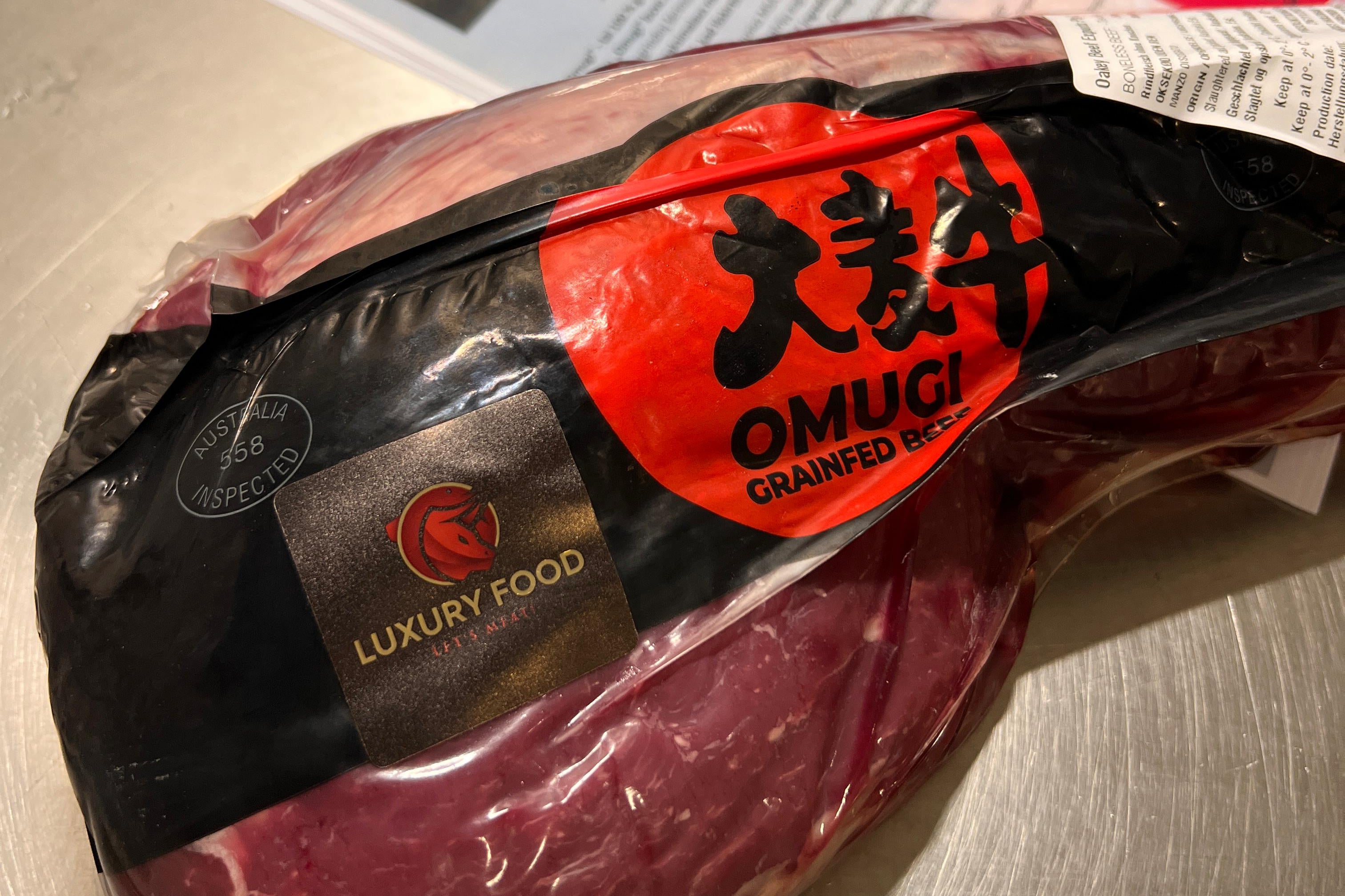 OMUGI Angus Jautiena | Premium maitinta grūdais „Tenderloin“ Išpjova